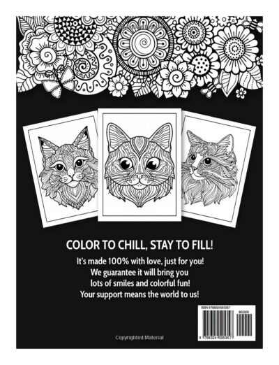 Amazing Cats Coloring Book: Mindfulness Patterns in Exquisite Felines, Charming Kittens and Cat Breeds with Serene Artistic Designs For Adults and Teen, Gift for Cat Enthusiasts