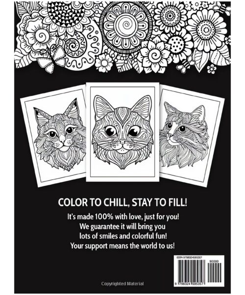 Amazing Cats Coloring Book: Mindfulness Patterns in Exquisite Felines, Charming Kittens and Cat Breeds with Serene Artistic Designs For Adults and Teen, Gift for Cat Enthusiasts