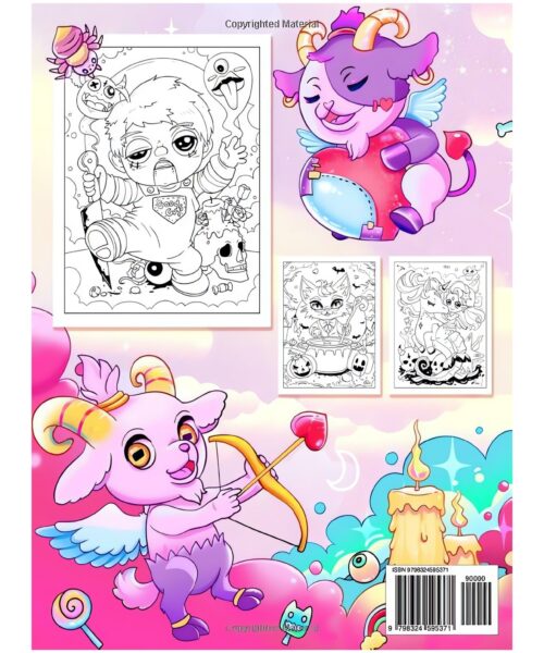 Creepy Fantasy Coloring Book: Spooky Realm of Chibi Charm and Eerie Adventures | A Unique Fusion of Adorable and Haunting Illustrations for Adult & Teen Relaxation & Stress Relief