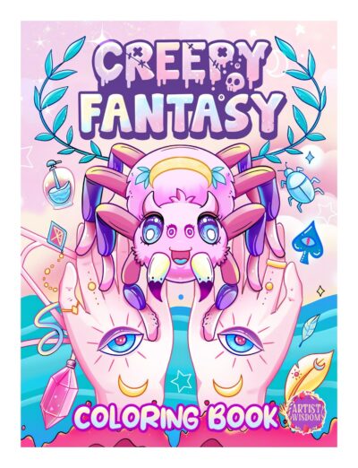 Creepy Fantasy Coloring Book: Adorable Yet Spooky Creatures Adventures for Adult Relaxation & Stress Relief | Chibi Cute Pastel Goth Illustrations for Whimsical Coloring Experience