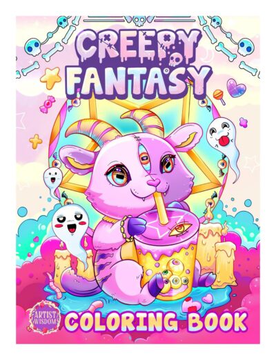 Creepy Fantasy Coloring Book: Spooky Realm of Chibi Charm and Eerie Adventures | A Unique Fusion of Adorable and Haunting Illustrations for Adult & Teen Relaxation & Stress Relief