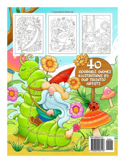 Garden Gnomes: 40 Enchanting Gnome Coloring Pages for Adults with Adorable Illustrations and Fantasy Scenes - Perfect Gift for Stress Relief & Relaxatio (Artist Wisdom Stress Relaxation Series)