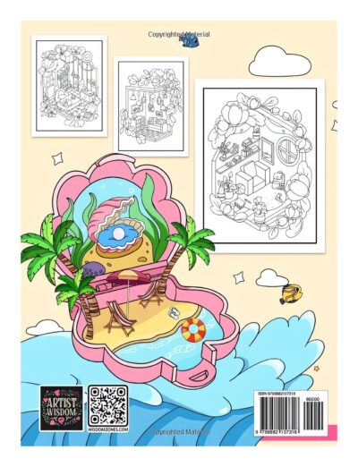 Hidden Worlds In Pocket Room Coloring Book: UnderSea Whimsical Design For Adult & Teens Girls with Hidden Miniature Worlds Inside Tiny, Features Tiny, ... (Artist Wisdom Stress Relaxation Series)