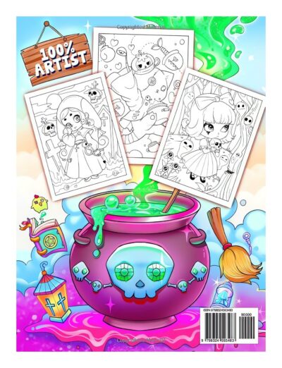 Kawaii Goth Cute and Creepy Coloring Book: Fantasy Spooky Pastel World of Chibi Charm and Eerie Adventures | Perfect for Adults & Teens Relaxation & Stress Relief