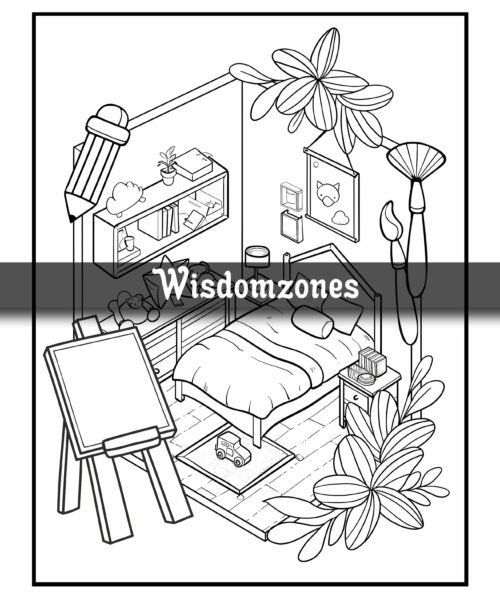 Hidden Worlds In Pocket Room Coloring Book: UnderSea Whimsical Design For Adult & Teens Girls with Hidden Miniature Worlds Inside Tiny, Features Tiny, ... (Artist Wisdom Stress Relaxation Series)