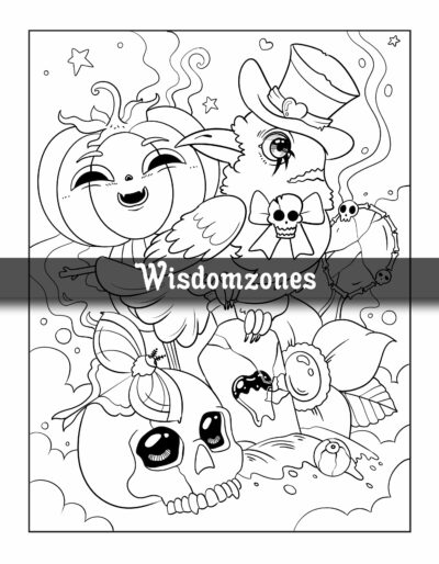 Creepy Fantasy Coloring Book: Adorable Yet Spooky Creatures Adventures for Adult Relaxation & Stress Relief | Chibi Cute Pastel Goth Illustrations for Whimsical Coloring Experience