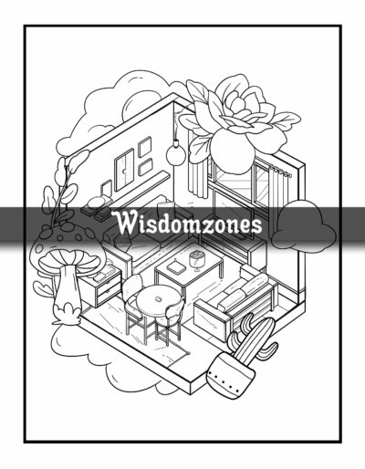 Pocket World: Secret Worlds inside Tiny Items Coloring Book with The Sweetest Homes, Little Rooms Illustrations For Stress Relief And Relaxation (Artist Wisdom Stress Relaxation Series)