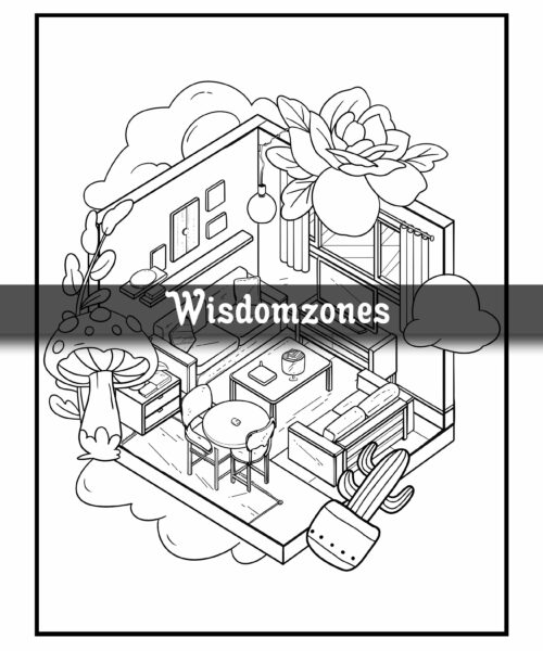 Pocket World: Secret Worlds inside Tiny Items Coloring Book with The Sweetest Homes, Little Rooms Illustrations For Stress Relief And Relaxation (Artist Wisdom Stress Relaxation Series)