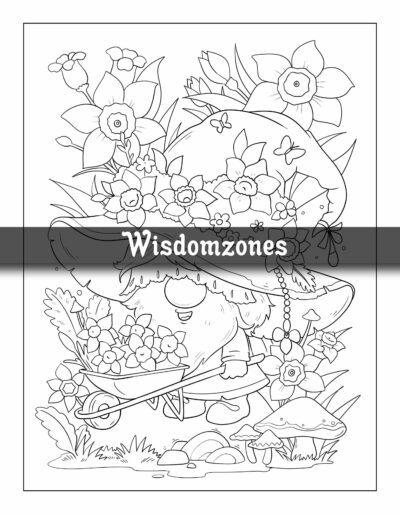 Garden Gnomes: 40 Enchanting Gnome Coloring Pages for Adults with Adorable Illustrations and Fantasy Scenes - Perfect Gift for Stress Relief & Relaxatio (Artist Wisdom Stress Relaxation Series)