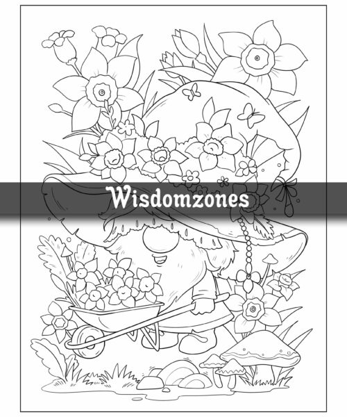 Garden Gnomes: 40 Enchanting Gnome Coloring Pages for Adults with Adorable Illustrations and Fantasy Scenes - Perfect Gift for Stress Relief & Relaxatio (Artist Wisdom Stress Relaxation Series)