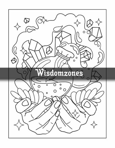 Witchcraft Coloring Book: Explore the Mystical Arts with Powerful Spells and Witchy Symbols Featuring Magical Potions, Tarot Cards, Crystals, And More - For Adults & Teens