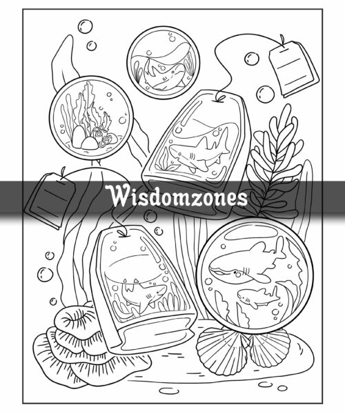 Glassy World Coloring Book: A Transparent Realm of Adorable Glass Creations and Whimsical Wonders | Stress Relief & Relaxation Through Kawaii Illustrations of Cute Glassy Items, Animals, Foods, and More