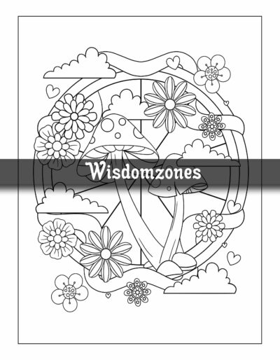 Wild Spirit: Retro Coloring Pages for Adults - Cute Fun and Relax Design - Celebrating Love, Peace and the Wild - Perfect for Stress Relief (Artist Wisdom Stress Relaxation Series)