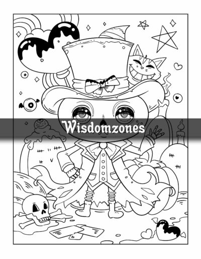 Creepy Fantasy Coloring Book: Spooky Realm of Chibi Charm and Eerie Adventures | A Unique Fusion of Adorable and Haunting Illustrations for Adult & Teen Relaxation & Stress Relief