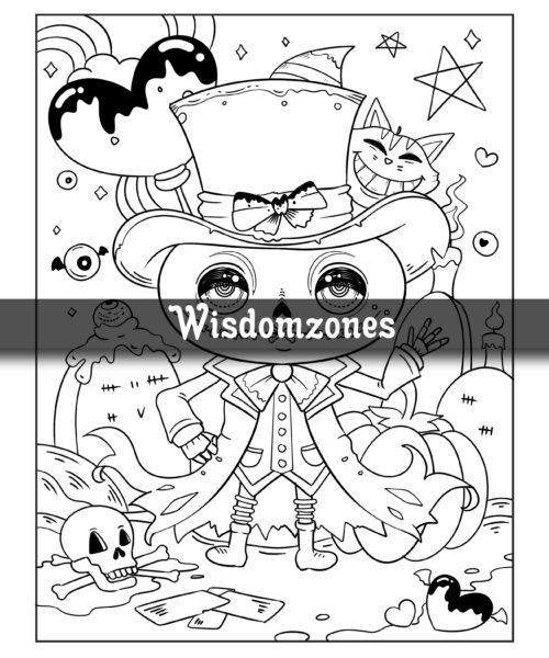 Creepy Fantasy Coloring Book: Spooky Realm of Chibi Charm and Eerie Adventures | A Unique Fusion of Adorable and Haunting Illustrations for Adult & Teen Relaxation & Stress Relief