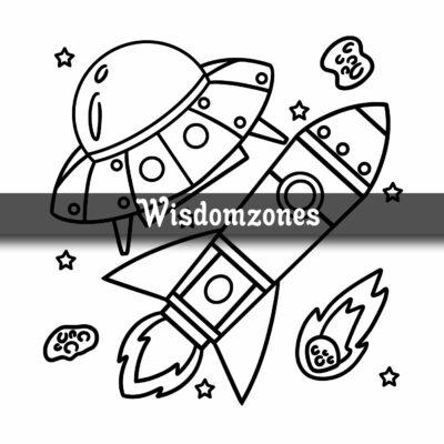 Outer Space Bold & Easy: 50 Simple Drawings, Large Print Coloring Pages of Planets and More, Fun for Kids and Adults, Adorable Illustrations for Stress Relief & Relaxation