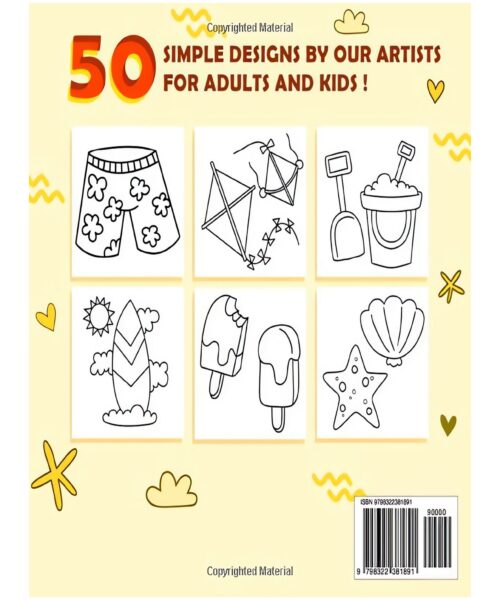 Summer Time Bold & Easy Coloring Book: Simple Drawings to Color for Relieve Stress with Beach Life Stuffs, Animals, Nature, and Much More, Perfect for Holiday and Vacation Gift