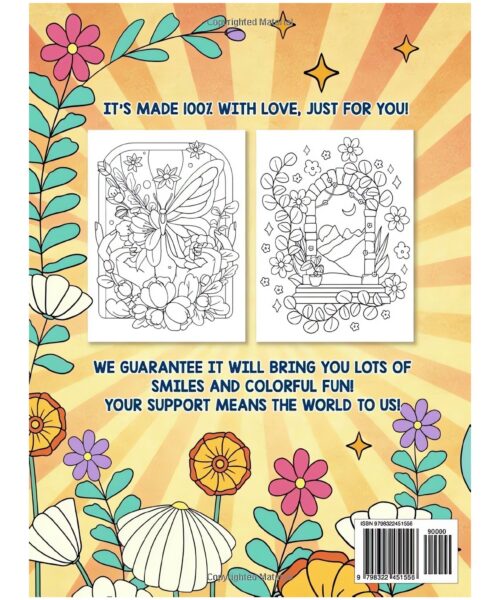 Wild Spirit: Retro Coloring Pages for Adults - Cute Fun and Relax Design - Celebrating Love, Peace and the Wild - Perfect for Stress Relief (Artist Wisdom Stress Relaxation Series)